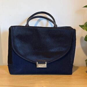 Kate Spade Suede Navy Blue Handbag